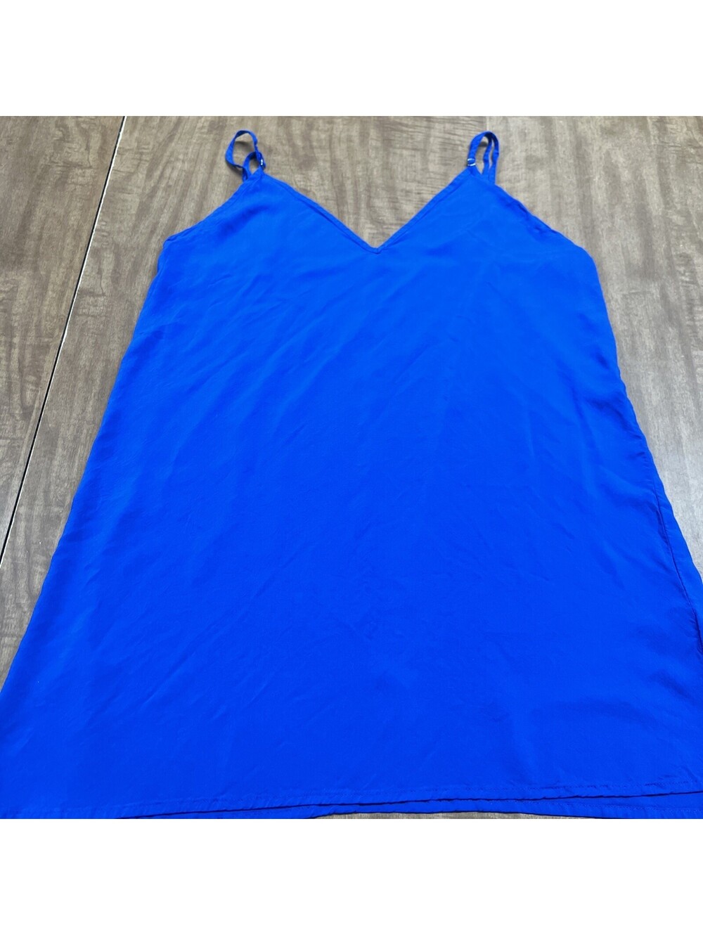 Free People Sheer V-Neck Camisole Tank Top Royal Blue Women’s Size Medium